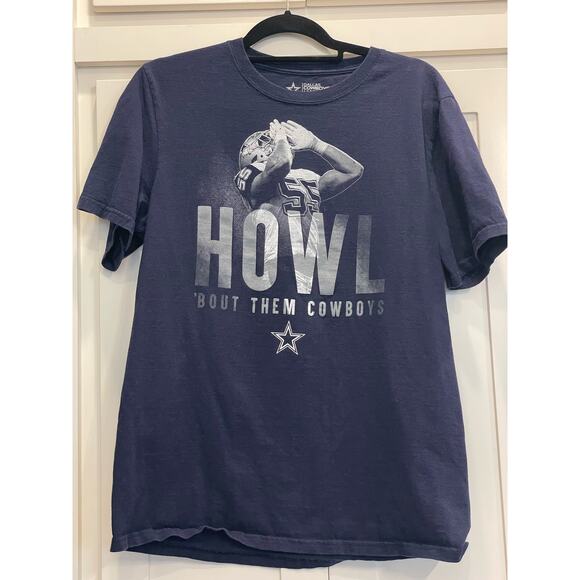 Dallas Cowboys Authentic Leighton Vander Esch "HOWL" tee M 100% Cotton - Picture 1 of 4